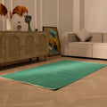 Vintage Isparta Turkish Area Rug 3x6 ft — Green Overdyed
