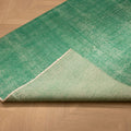Vintage Isparta Turkish Area Rug 3x6 ft — Green Overdyed