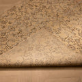 Vintage Manisa Turkish Area Rug 4x7 ft — Beige & Orange Floral