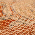 Vintage Manisa Turkish Area Rug 4x7 ft — Orange & Beige Distressed