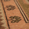 Vintage Niğde Turkish Area Rug 4x9 ft — Pink & Orange Geometric