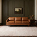 Apricot Shaggy Wool area rug in a bedroom