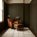 Army Shaggy Wool area rug in a living room
