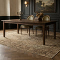 Beige Persian rug in a dining room