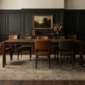 Beige Persian rug in a dining room