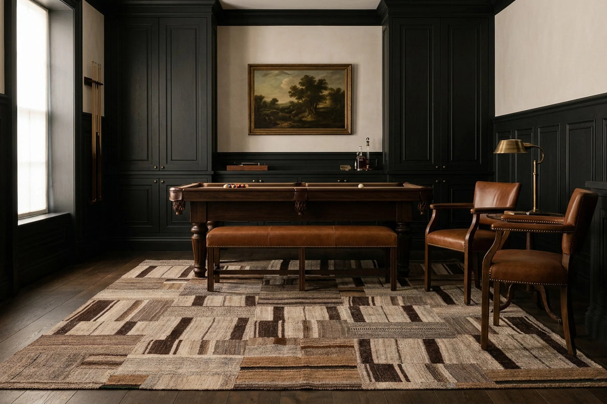 Beige Turkish rug in a styled room