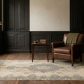 Beige Turkish rug in a styled room