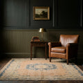 Beige Turkish rug in a styled room
