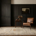 Beige Turkish rug in a styled room