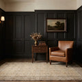 Beige Turkish rug in a styled room