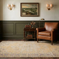 Beige Turkish rug in a styled room