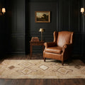 Beige Turkish rug in a styled room
