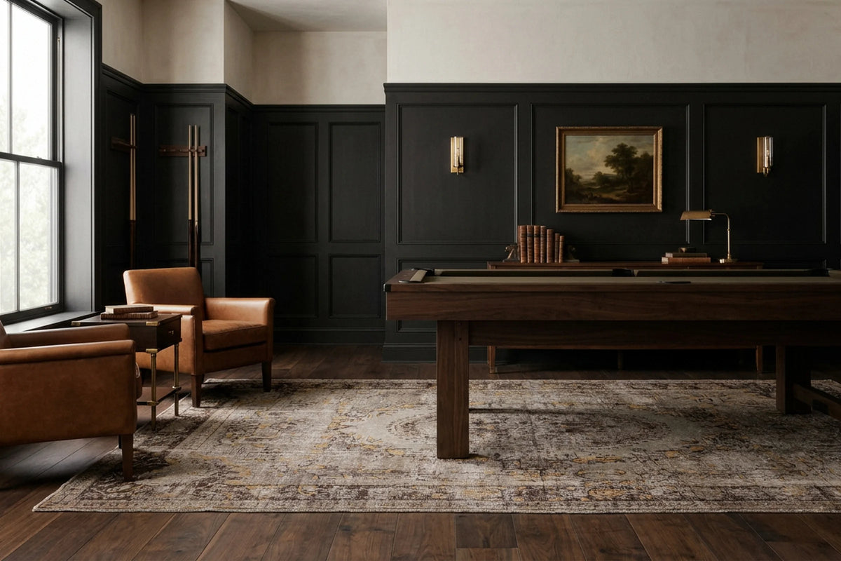 Beige Turkish rug in a styled room