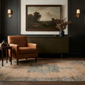 Beige Turkish rug in a styled room