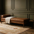 Beige Turkish rug in a den