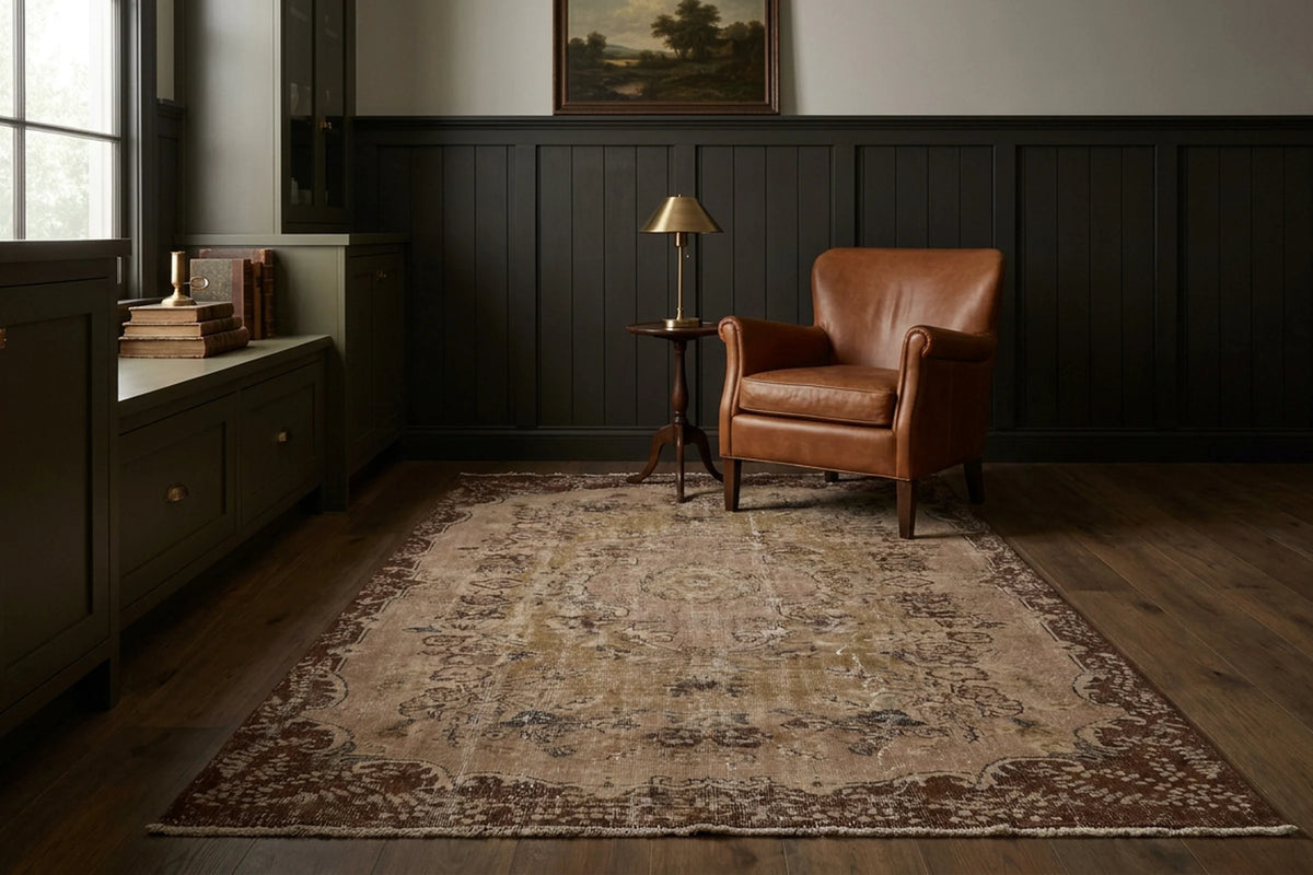 Beige Turkish rug in a kitchen