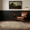 Beige Turkish rug in a sunroom
