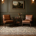 Beige Turkish rug in a styled room