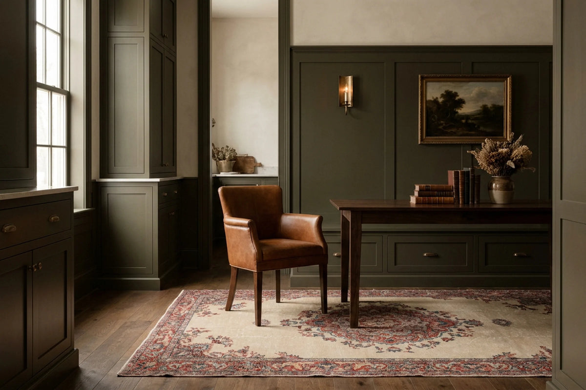 Beige Turkish rug in a kitchen