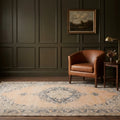 Beige Turkish rug in a styled room