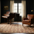 Beige Turkish rug in a styled room