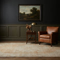 Beige Turkish rug in a study