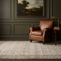 Beige Turkish rug in a styled room