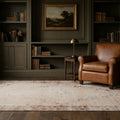 Beige Turkish rug in a styled room