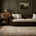 Beige Turkish rug in a styled room