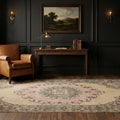 Beige Turkish rug in a study