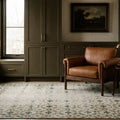 Beige Turkish rug in a styled room