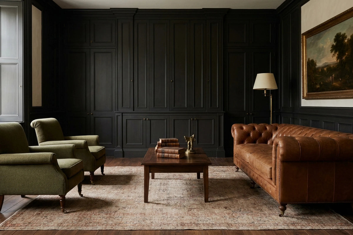Beige Turkish rug in a styled room