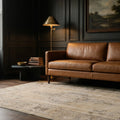 Beige Turkish rug in a styled room