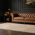 Beige Turkish rug in a styled room