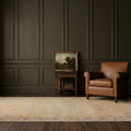 Beige Turkish rug in a styled room