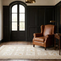 Beige Turkish rug in a conservatory