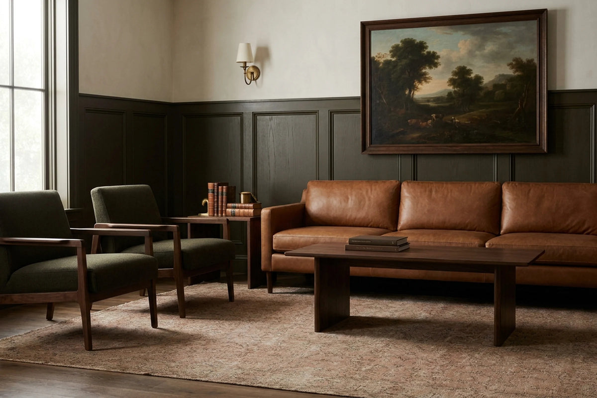 Beige Turkish rug in a styled room
