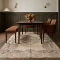 Beige Turkish rug in a dining room