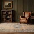 Beige Turkish rug in a study