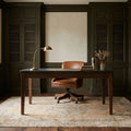 Beige Turkish rug in a study