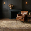 Beige Turkish rug in a study