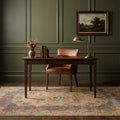 Beige Turkish rug in a home office