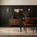 Beige Turkish rug in a dining room