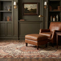 Beige Turkish rug in a styled room