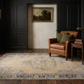 Beige Turkish rug in a styled room
