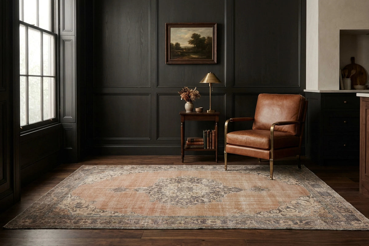Beige Turkish rug in a kitchen