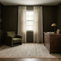 Beige Turkish rug in a styled room