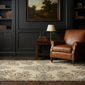 Beige Turkish rug in a study
