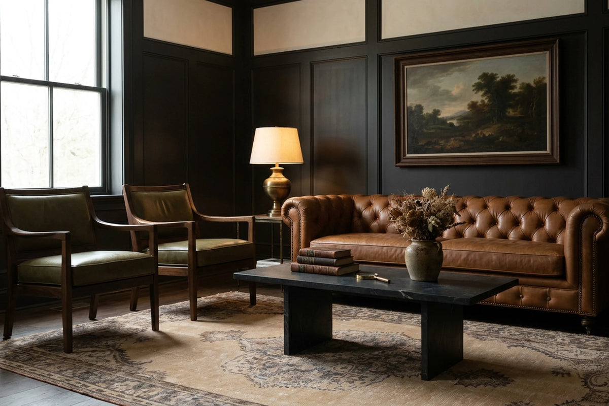 Beige Turkish rug in a styled room