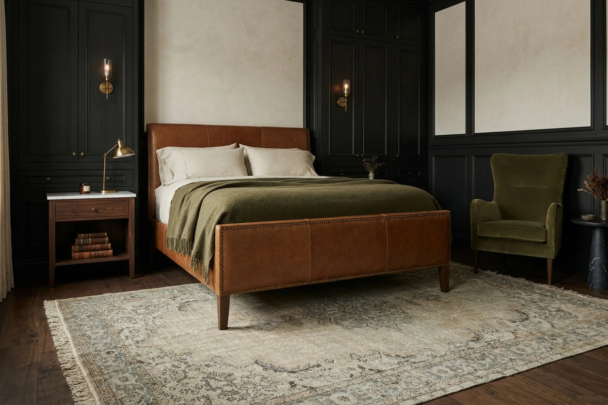 Beige Turkish rug in a styled room